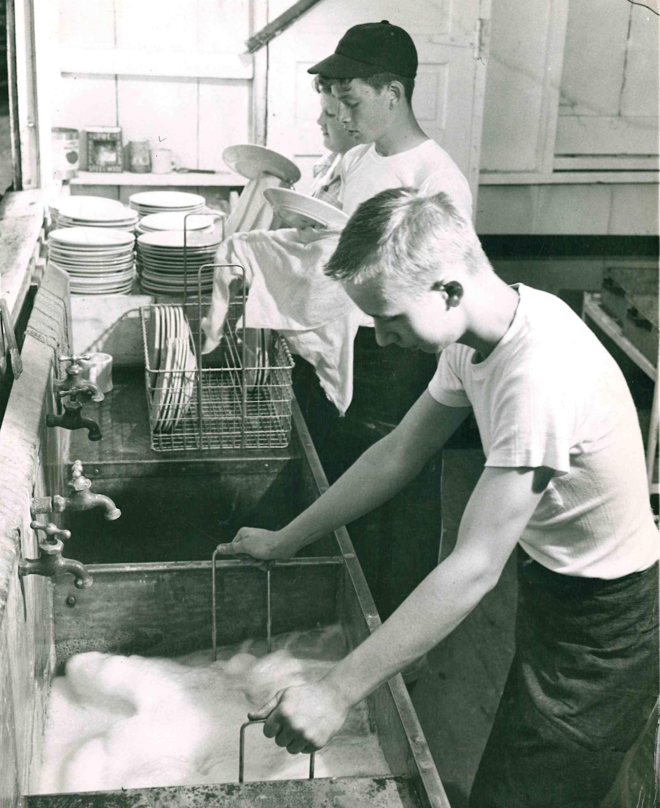 Washing dishes